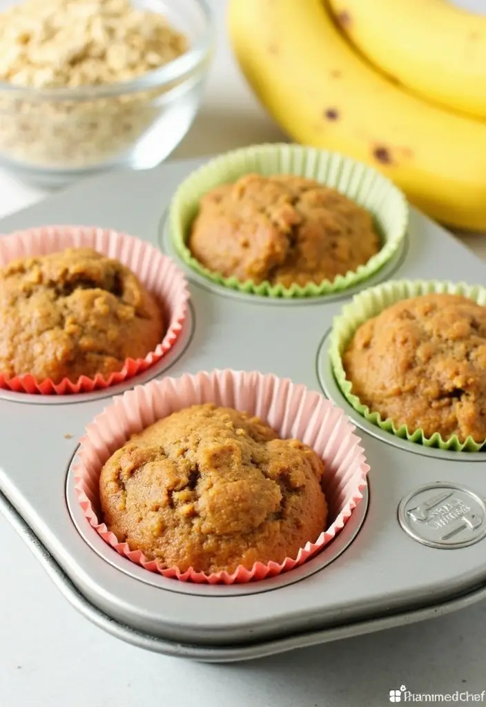 30+ Creative Pampered Chef Mini Muffin Pan Recipes for Every Occasion 1 30+ Creative Pampered Chef Mini Muffin Pan Recipes for Every Occasion - 1. Banana Oatmeal Mini Muffins