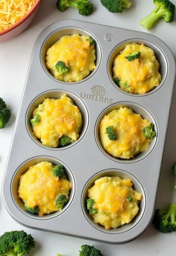 30+ Creative Pampered Chef Mini Muffin Pan Recipes for Every Occasion 58 30+ Creative Pampered Chef Mini Muffin Pan Recipes for Every Occasion - 10. Cheesy Broccoli Mini Muffins
