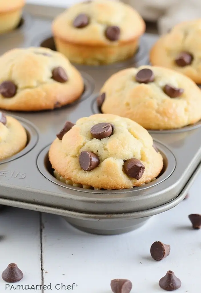 30+ Creative Pampered Chef Mini Muffin Pan Recipes for Every Occasion 65 30+ Creative Pampered Chef Mini Muffin Pan Recipes for Every Occasion - 11. Chocolate Chip Mini Muffins