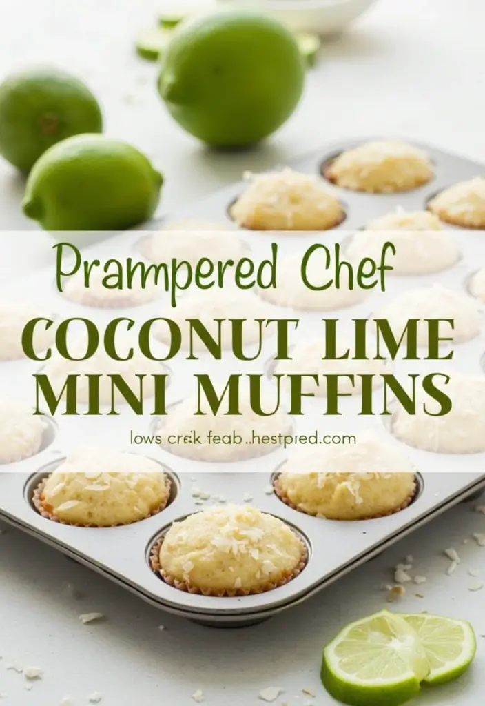 30+ Creative Pampered Chef Mini Muffin Pan Recipes for Every Occasion 107 30+ Creative Pampered Chef Mini Muffin Pan Recipes for Every Occasion - 17. Coconut Lime Mini Muffins