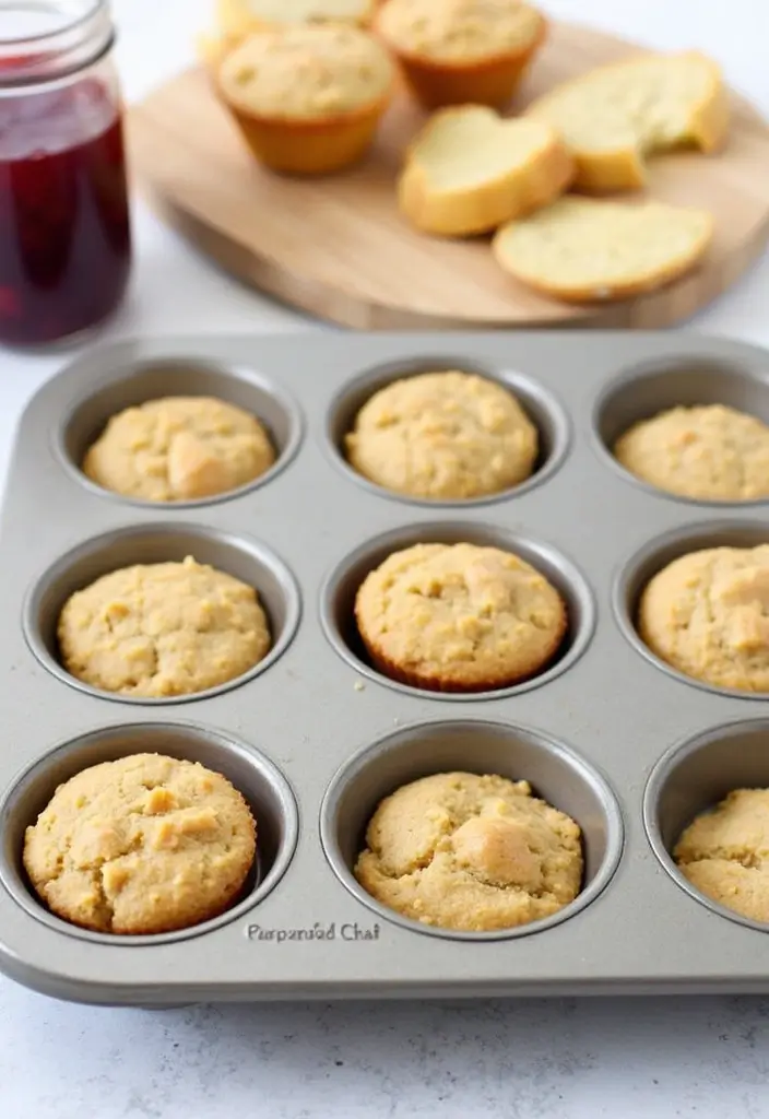 30+ Creative Pampered Chef Mini Muffin Pan Recipes for Every Occasion 152 30+ Creative Pampered Chef Mini Muffin Pan Recipes for Every Occasion - 24. Peanut Butter Jelly Mini Muffins
