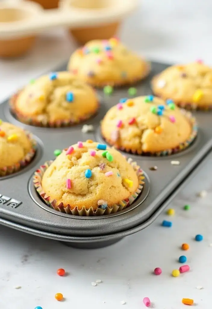 30+ Creative Pampered Chef Mini Muffin Pan Recipes for Every Occasion 157 30+ Creative Pampered Chef Mini Muffin Pan Recipes for Every Occasion - 25. Funfetti Mini Muffins