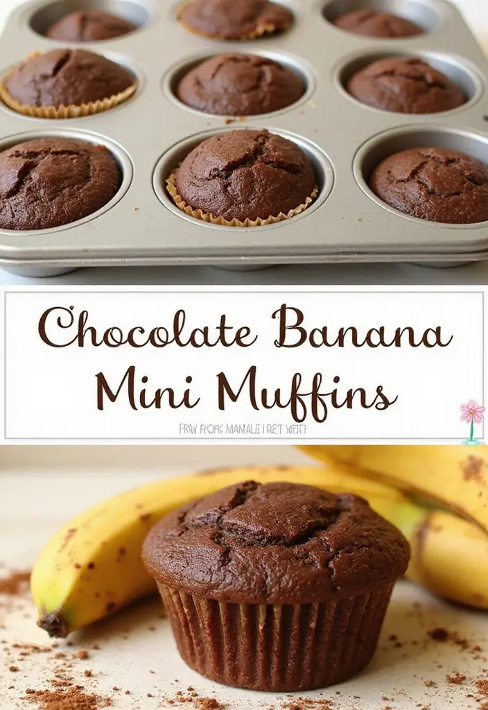 30+ Creative Pampered Chef Mini Muffin Pan Recipes for Every Occasion 169 30+ Creative Pampered Chef Mini Muffin Pan Recipes for Every Occasion - 27. Chocolate Banana Mini Muffins
