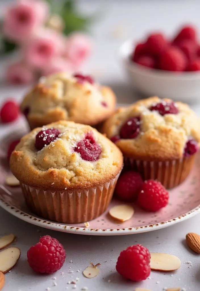 30+ Easy Healthy Muffin Recipes for Breakfast and Beyond 77 30+ Easy Healthy Muffin Recipes for Breakfast and Beyond - 13. Raspberry Almond Muffins