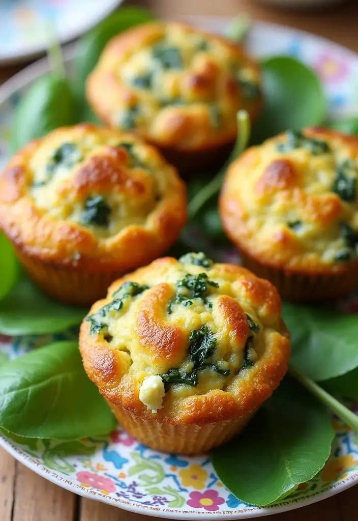 30+ Easy Healthy Muffin Recipes for Breakfast and Beyond 94 30+ Easy Healthy Muffin Recipes for Breakfast and Beyond - 16. Spinach Feta Muffins