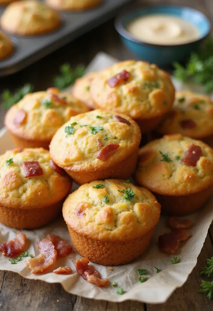 30+ Easy Healthy Muffin Recipes for Breakfast and Beyond 108 30+ Easy Healthy Muffin Recipes for Breakfast and Beyond - 18. Bacon Cheddar Muffins