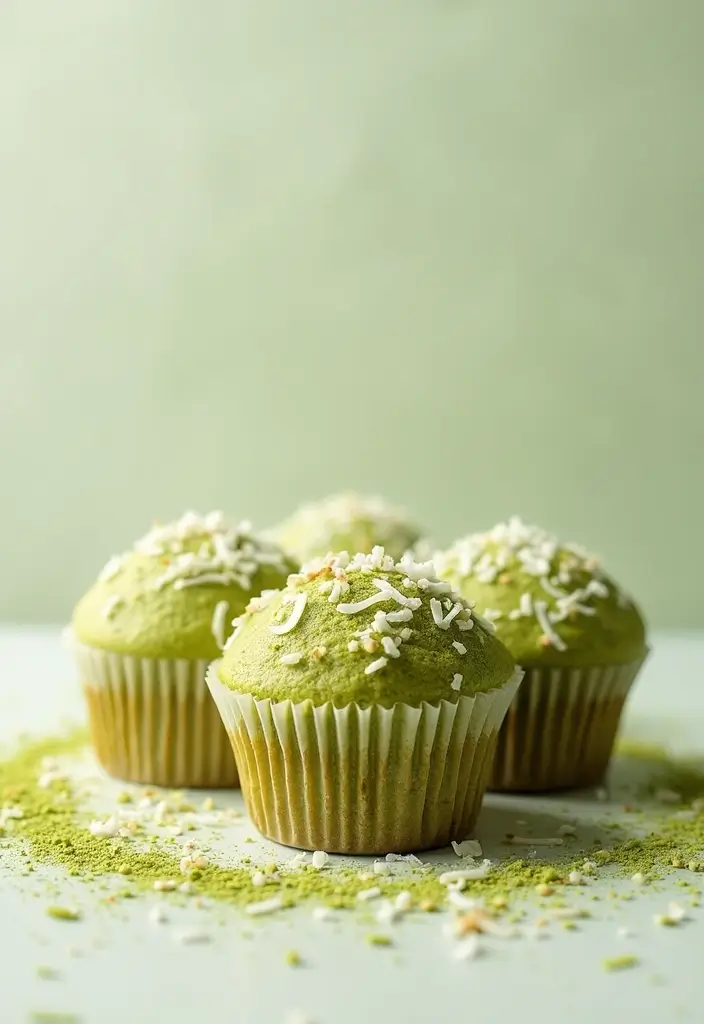 30+ Easy Healthy Muffin Recipes for Breakfast and Beyond 150 30+ Easy Healthy Muffin Recipes for Breakfast and Beyond - 24. Matcha Coconut Muffins