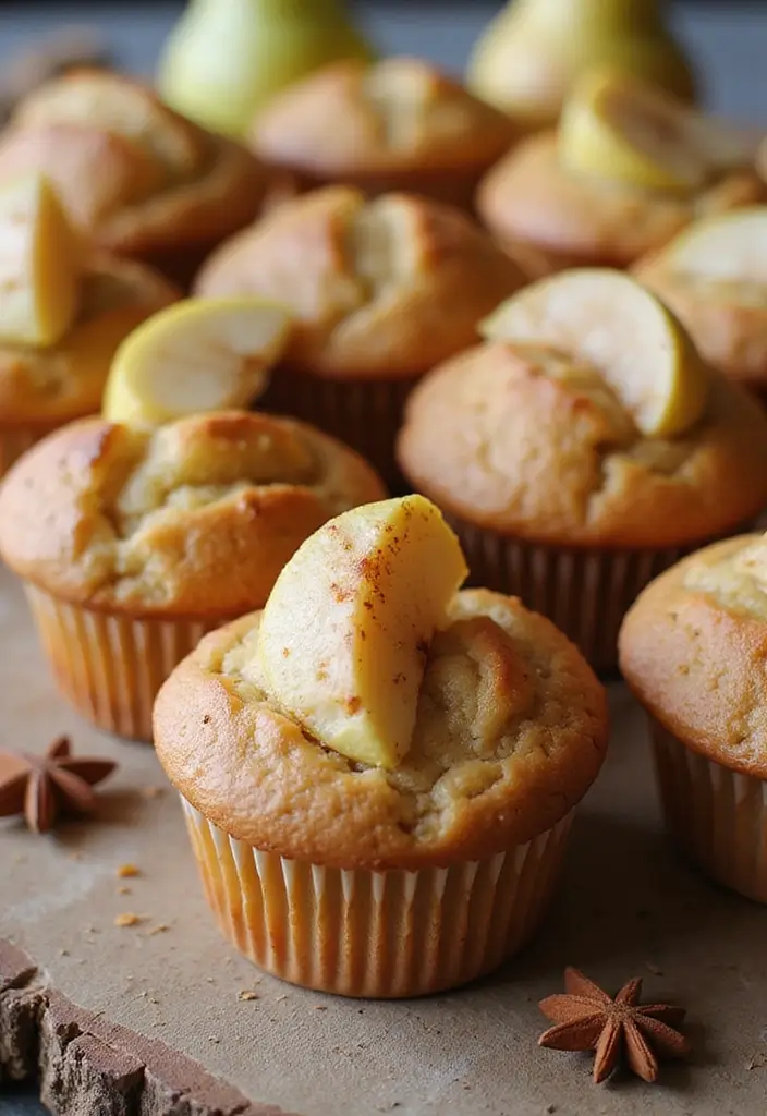 30+ Easy Healthy Muffin Recipes for Breakfast and Beyond 157 30+ Easy Healthy Muffin Recipes for Breakfast and Beyond - 25. Spiced Pear Muffins