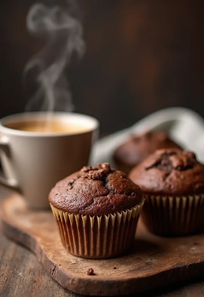 30+ Easy Healthy Muffin Recipes for Breakfast and Beyond 181 30+ Easy Healthy Muffin Recipes for Breakfast and Beyond - 29. Mocha Muffins
