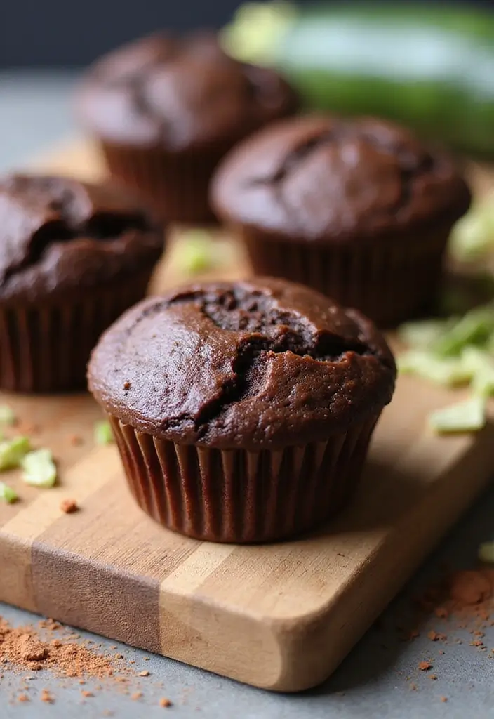 30+ Easy Healthy Muffin Recipes for Breakfast and Beyond 15 30+ Easy Healthy Muffin Recipes for Breakfast and Beyond - 3. Chocolate Zucchini Muffins