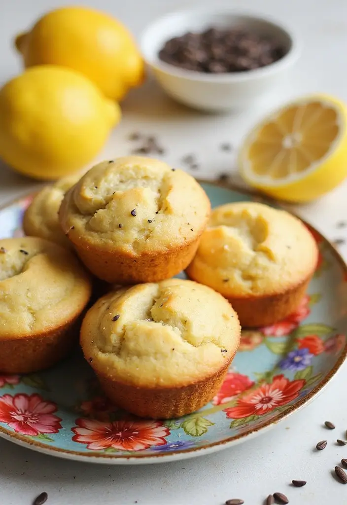 30+ Easy Healthy Muffin Recipes for Breakfast and Beyond 22 30+ Easy Healthy Muffin Recipes for Breakfast and Beyond - 4. Lemon Poppy Seed Muffins