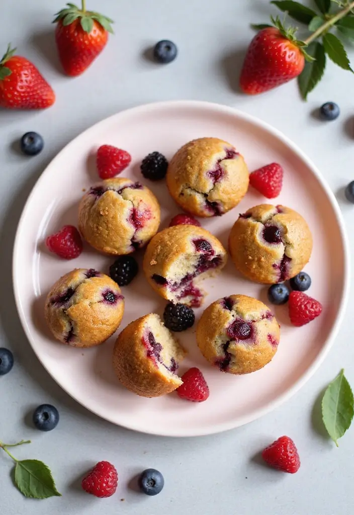 30+ Easy Mini Muffin Recipes for Quick Baking Fun 64 30+ Easy Mini Muffin Recipes for Quick Baking Fun - 10. Berry Medley Mini Muffins