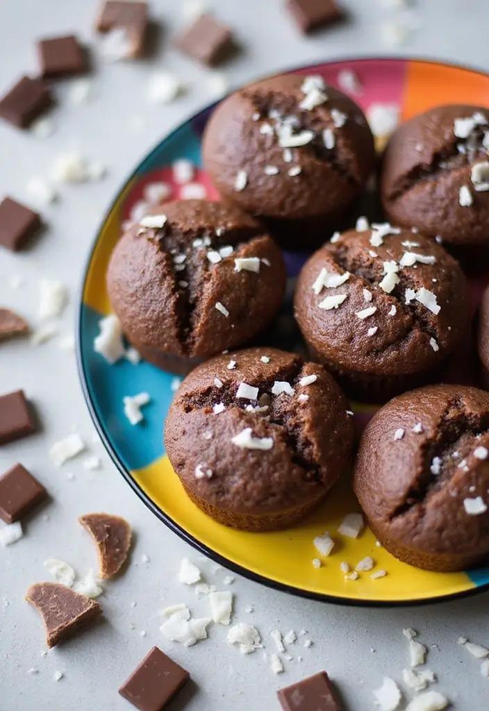 30+ Easy Mini Muffin Recipes for Quick Baking Fun 191 30+ Easy Mini Muffin Recipes for Quick Baking Fun - 28. Chocolate Coconut Mini Muffins