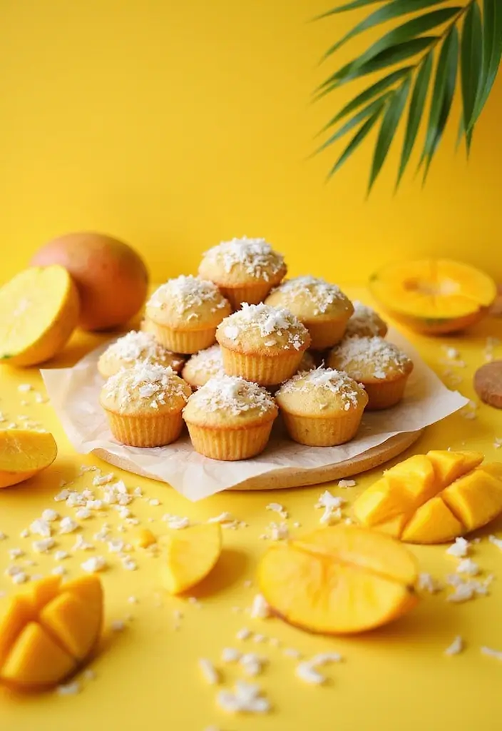30+ Easy Mini Muffin Recipes for Quick Baking Fun 43 30+ Easy Mini Muffin Recipes for Quick Baking Fun - 7. Coconut Mango Mini Muffins