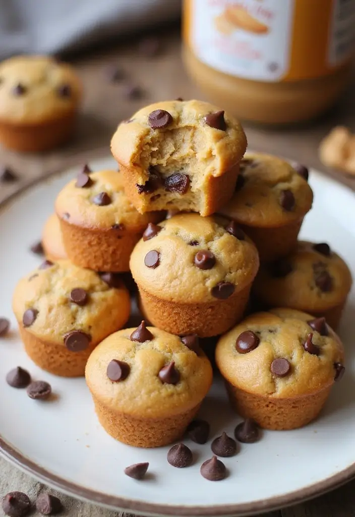 30+ Easy Mini Muffin Recipes for Quick Baking Fun 50 30+ Easy Mini Muffin Recipes for Quick Baking Fun - 8. Peanut Butter Chocolate Chip Mini Muffins