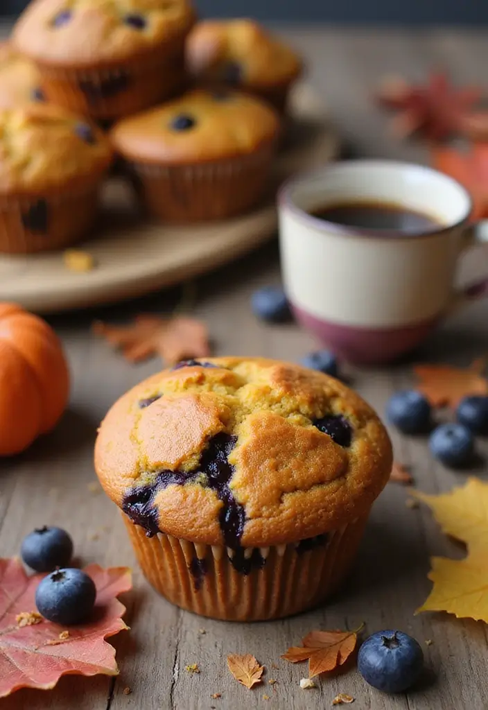 30+ Healthy Blueberry Muffin Recipes That Burst with Flavor 62 30+ Healthy Blueberry Muffin Recipes That Burst with Flavor - 10. Pumpkin Blueberry Muffins