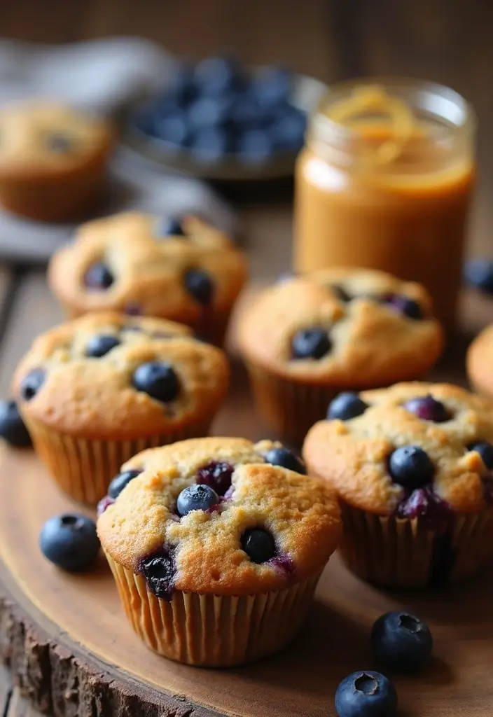 30+ Healthy Blueberry Muffin Recipes That Burst with Flavor 76 30+ Healthy Blueberry Muffin Recipes That Burst with Flavor - 12. Peanut Butter Blueberry Muffins