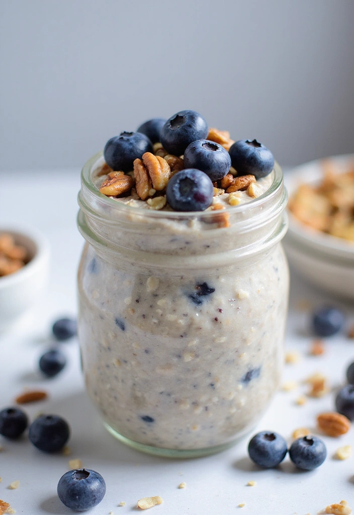 30+ Healthy Blueberry Muffin Recipes That Burst with Flavor 139 30+ Healthy Blueberry Muffin Recipes That Burst with Flavor - 21. Blueberry Muffin Overnight Oats