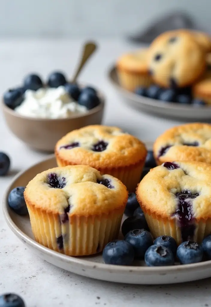 30+ Healthy Blueberry Muffin Recipes That Burst with Flavor 146 30+ Healthy Blueberry Muffin Recipes That Burst with Flavor - 22. Fluffy Blueberry Muffins with Yogurt