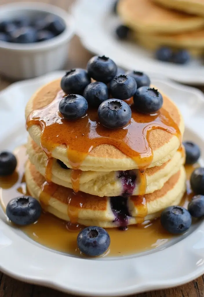 30+ Healthy Blueberry Muffin Recipes That Burst with Flavor 167 30+ Healthy Blueberry Muffin Recipes That Burst with Flavor - 25. Blueberry Muffin Pancakes
