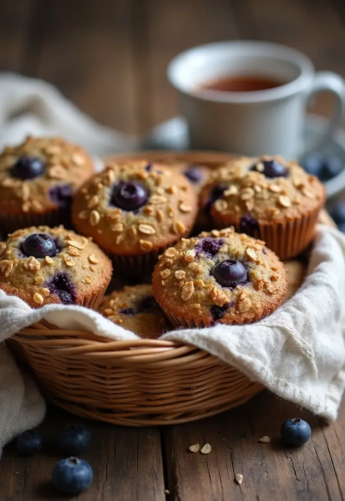 30+ Healthy Blueberry Muffin Recipes That Burst with Flavor 36 30+ Healthy Blueberry Muffin Recipes That Burst with Flavor - 6. Oatmeal Blueberry Muffins