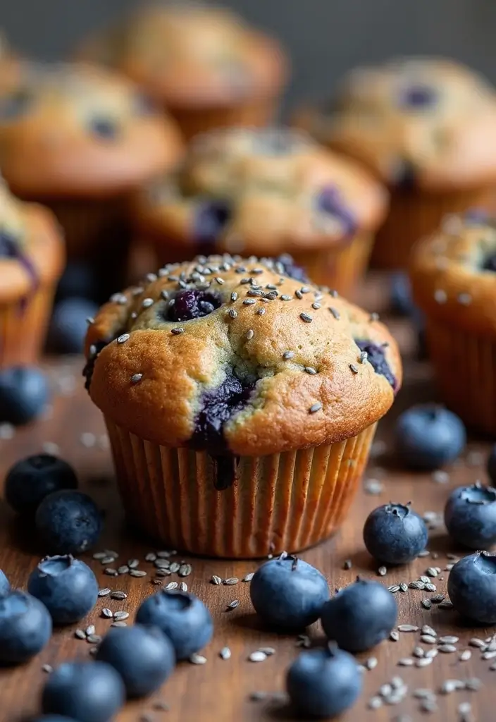 30+ Healthy Blueberry Muffin Recipes That Burst with Flavor 43 30+ Healthy Blueberry Muffin Recipes That Burst with Flavor - 7. Chia Seed Blueberry Muffins