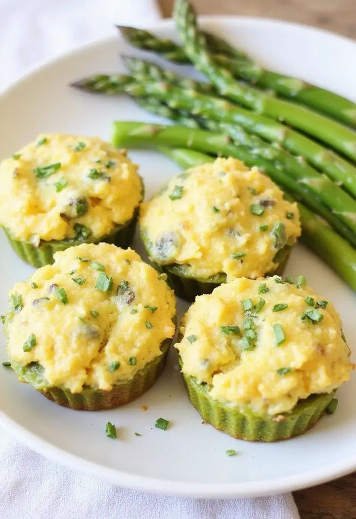 30+ Healthy Egg Muffin Recipes for a Quick Protein Fix 199 30+ Healthy Egg Muffin Recipes for a Quick Protein Fix - 29. Herbed Egg and Asparagus Muffins