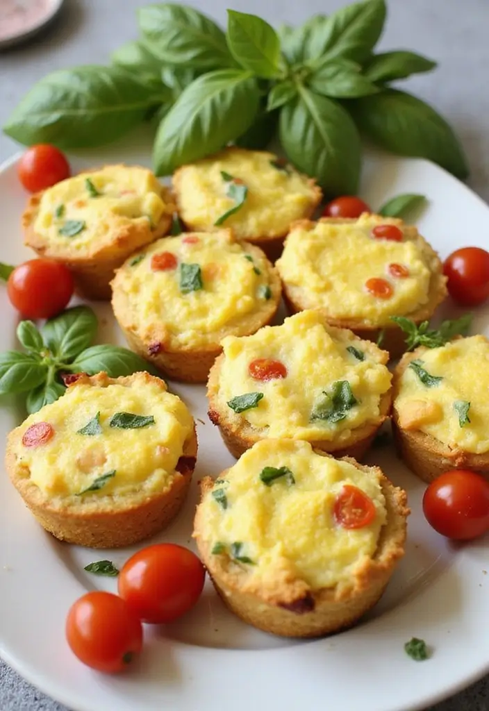 30+ Healthy Egg Muffin Recipes for a Quick Protein Fix 15 30+ Healthy Egg Muffin Recipes for a Quick Protein Fix - 3. Tomato Basil Egg Muffins