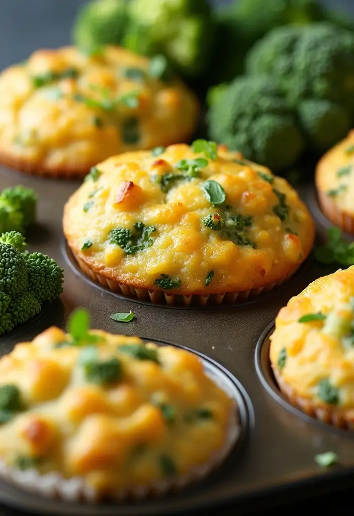 30+ High Protein Muffin Tin Recipes for Meal Prep 64 30+ High Protein Muffin Tin Recipes for Meal Prep - 10. Cheesy Broccoli Protein Muffins