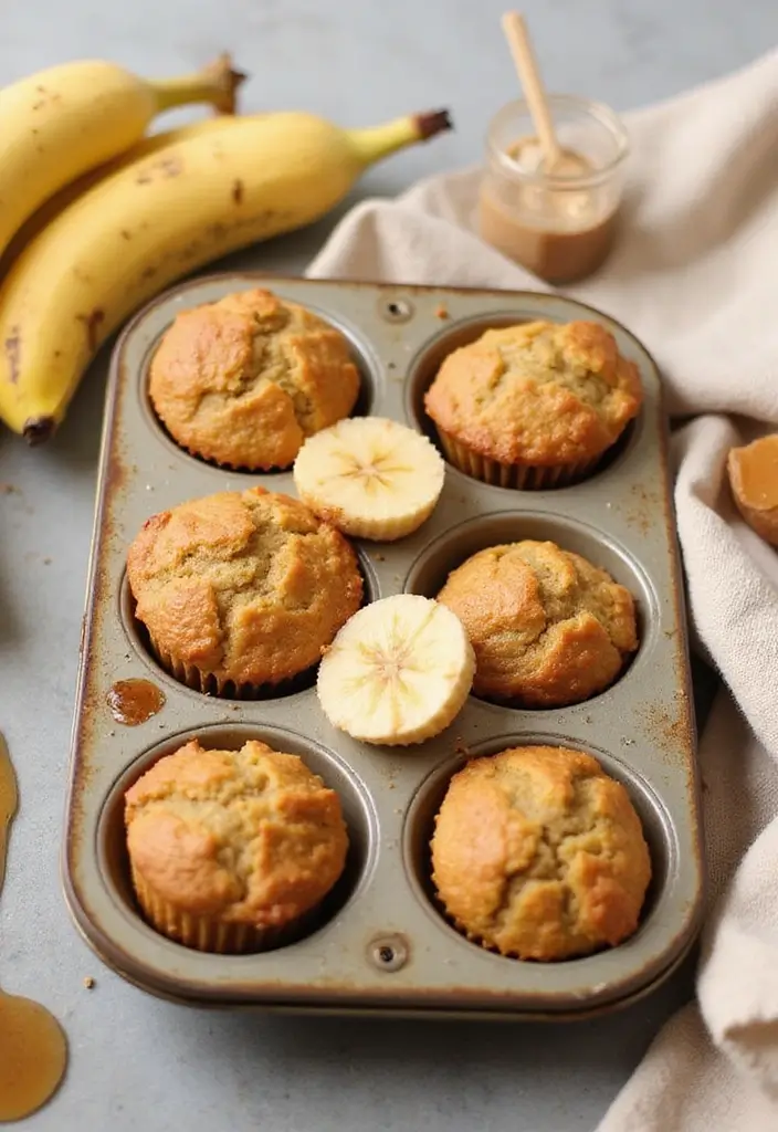 30+ High Protein Muffin Tin Recipes for Meal Prep 114 30+ High Protein Muffin Tin Recipes for Meal Prep - 18. Maple Banana Protein Muffins