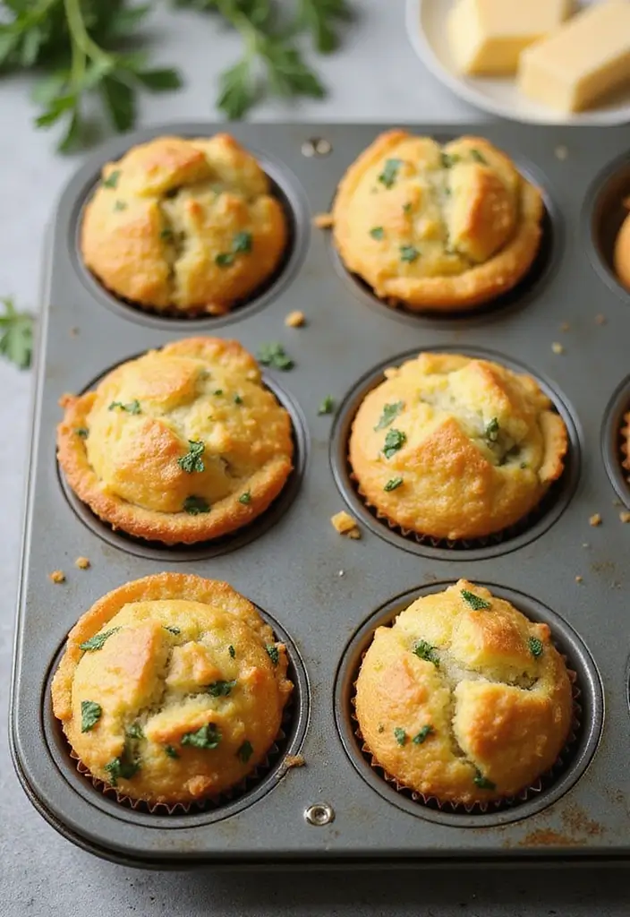 30+ High Protein Muffin Tin Recipes for Meal Prep 128 30+ High Protein Muffin Tin Recipes for Meal Prep - 20. Herb and Cheese Savory Protein Muffins