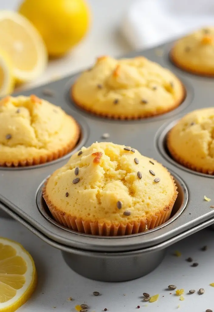 30+ High Protein Muffin Tin Recipes for Meal Prep 159 30+ High Protein Muffin Tin Recipes for Meal Prep - 25. Lemon Poppy Seed Protein Muffins