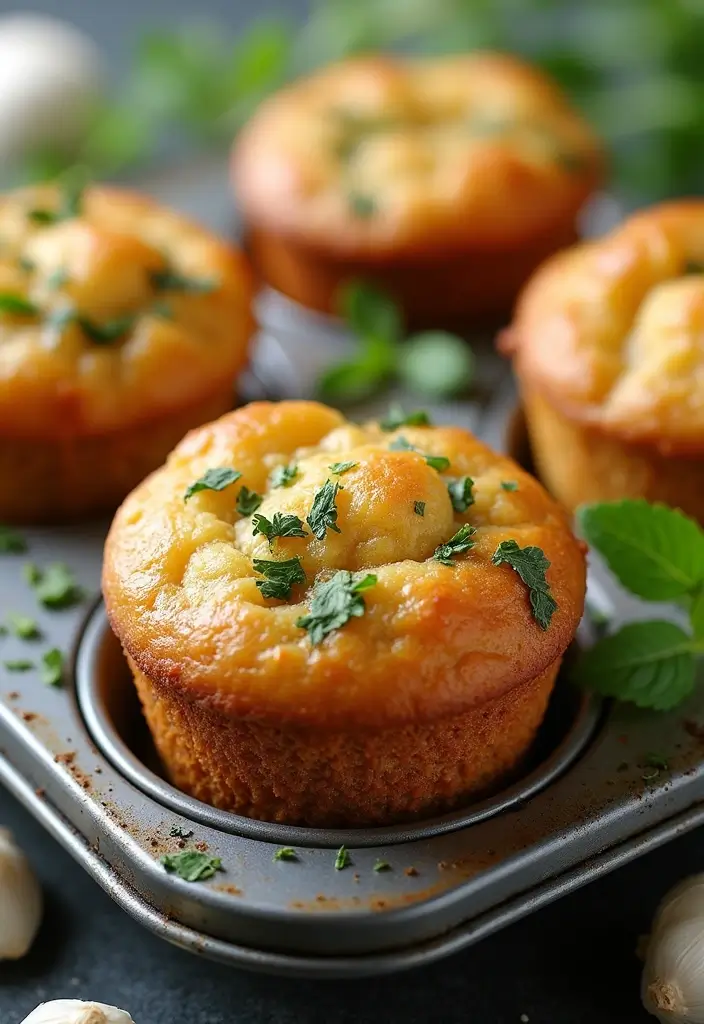 30+ High Protein Muffin Tin Recipes for Meal Prep 182 30+ High Protein Muffin Tin Recipes for Meal Prep - 30. Herb and Garlic Protein Muffins