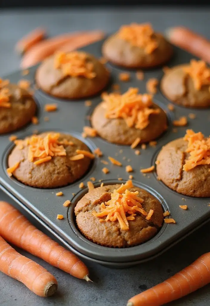 30+ High Protein Muffin Tin Recipes for Meal Prep 50 30+ High Protein Muffin Tin Recipes for Meal Prep - 8. Carrot Cake Protein Muffins