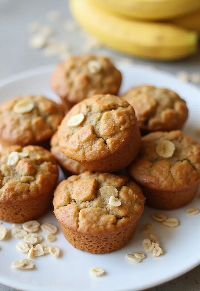 30+ Mini Muffin Tin Recipes for Any Time of Day 8 30+ Mini Muffin Tin Recipes for Any Time of Day - 2. Banana Oat Mini Muffins