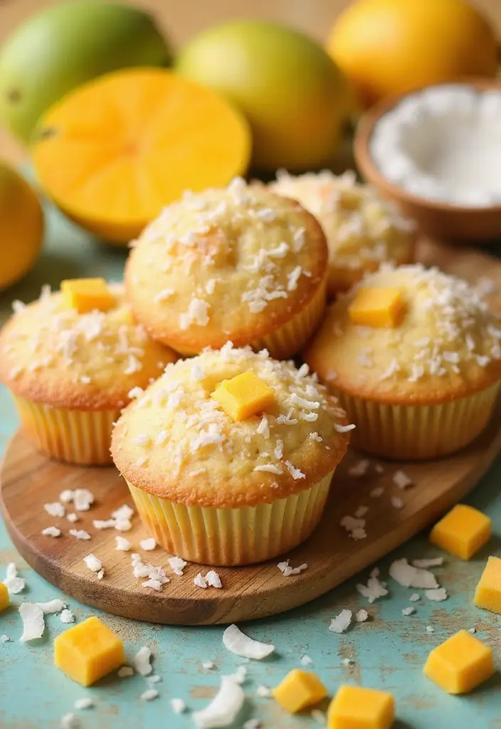 30+ Mini Muffin Tin Recipes for Any Time of Day 182 30+ Mini Muffin Tin Recipes for Any Time of Day - 30. Coconut Mango Muffins