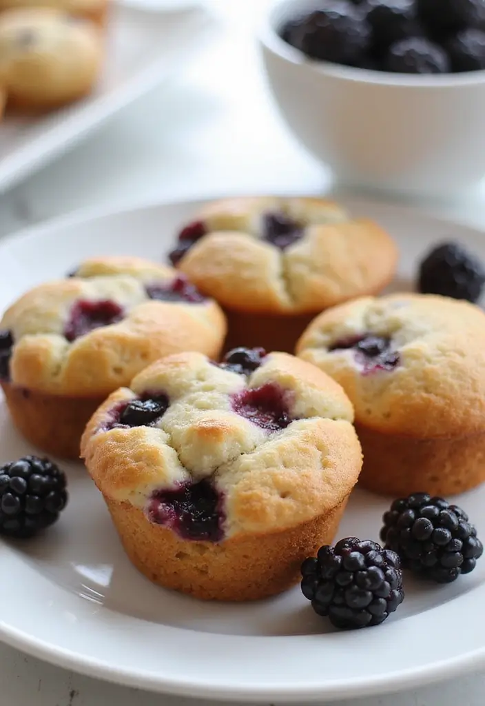 30+ Mini Muffin Tin Recipes for Any Time of Day 32 30+ Mini Muffin Tin Recipes for Any Time of Day - 6. Blackberry Almond Mini Muffins