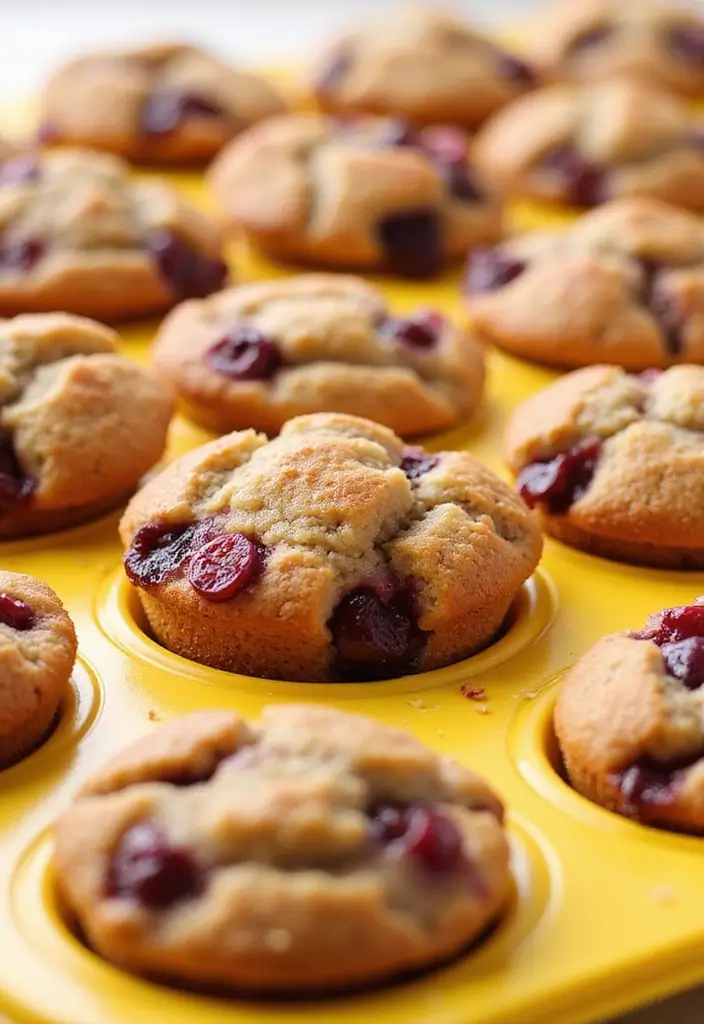 30+ Silicone Mini Muffin Pan Recipes for Easy Baking - 14. Cherry Almond Muffins