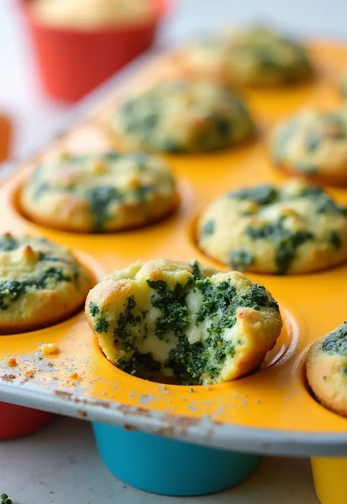 30+ Silicone Mini Muffin Pan Recipes for Easy Baking - 2. Spinach and Cheese Mini Muffins