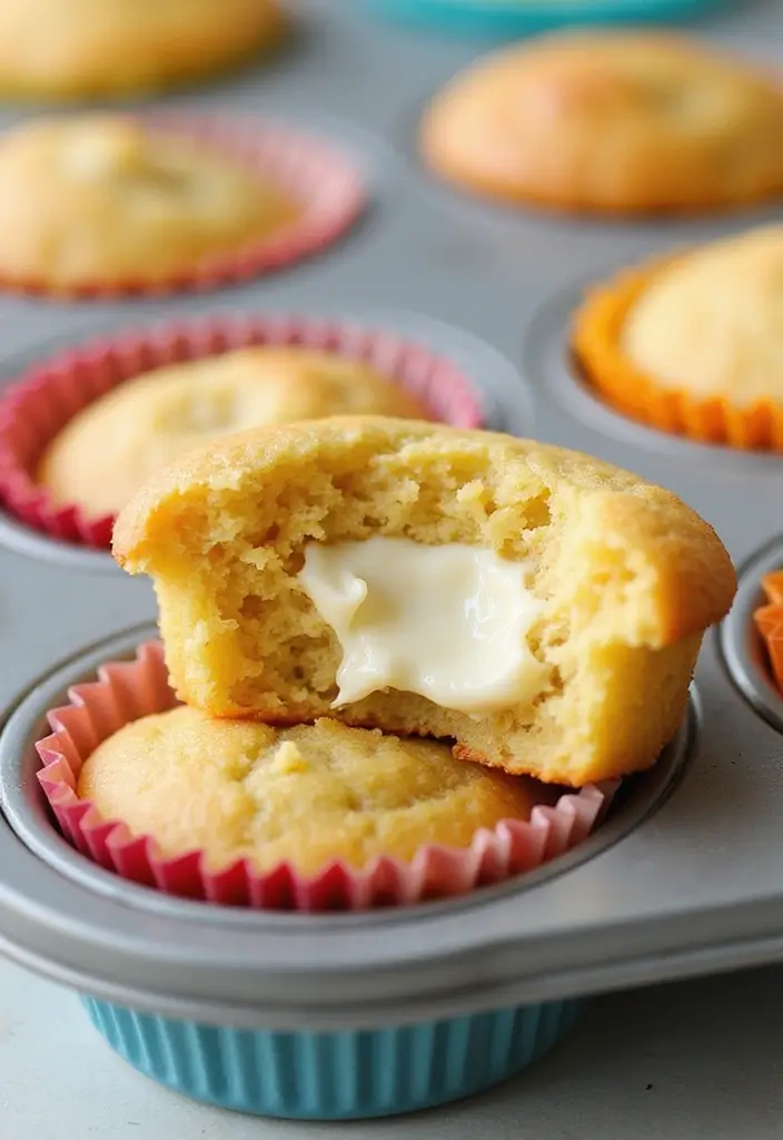 30+ Silicone Mini Muffin Pan Recipes for Easy Baking - 20. Cream Cheese Filled Muffins