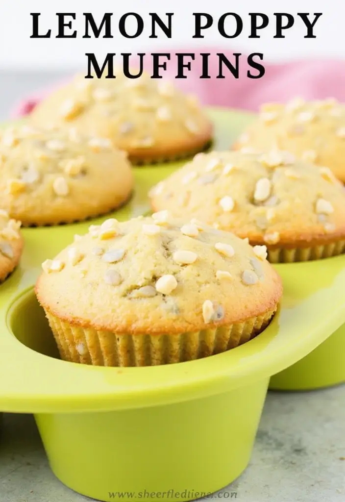 30+ Silicone Mini Muffin Pan Recipes for Easy Baking - 23. Lemon Poppy Seed Muffins