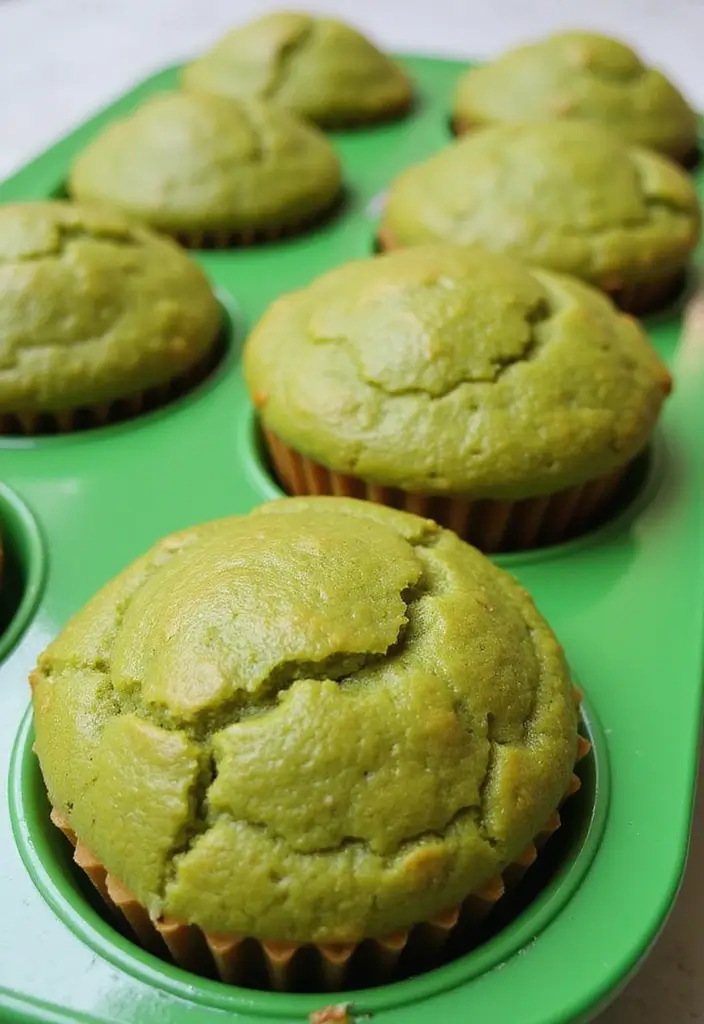 30+ Silicone Mini Muffin Pan Recipes for Easy Baking - 25. Matcha Muffins