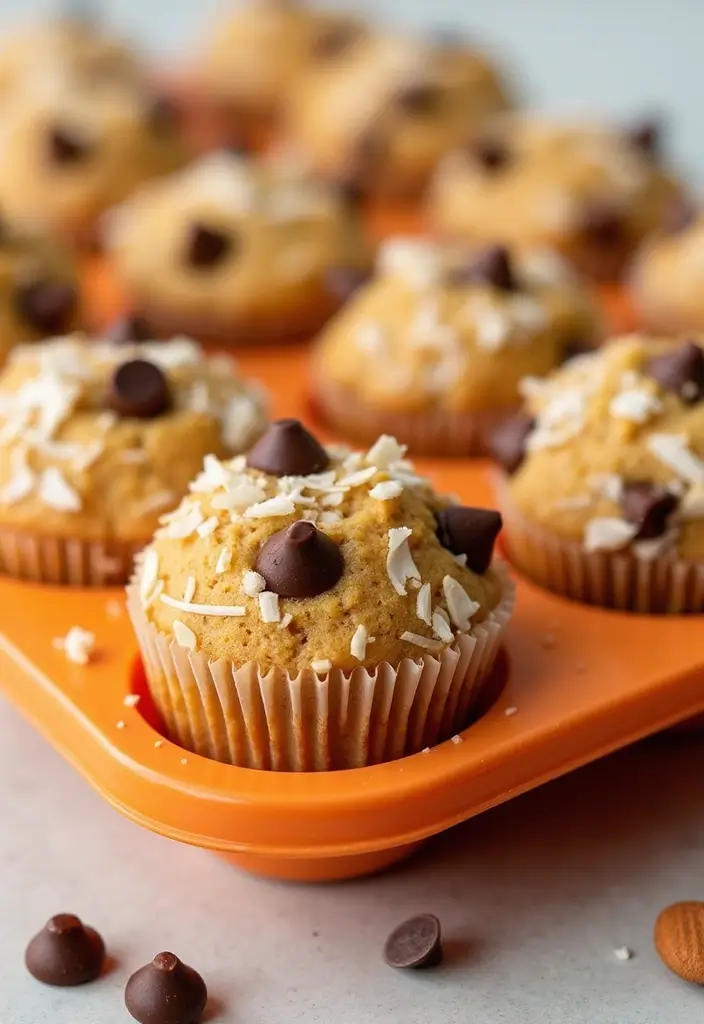 30+ Silicone Mini Muffin Pan Recipes for Easy Baking - 28. Almond Joy Muffins