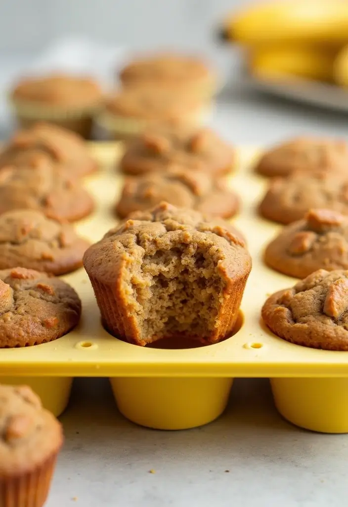 30+ Silicone Mini Muffin Pan Recipes for Easy Baking - 5. Peanut Butter Banana Muffins