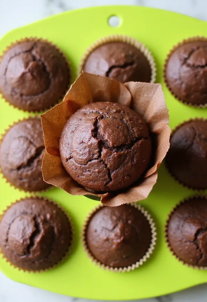 30+ Silicone Mini Muffin Pan Recipes for Easy Baking - 7. Chocolate Zucchini Muffins