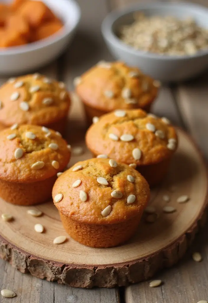 30+ Sweet Potato Muffin Recipes Packed with Nutrition 78 30+ Sweet Potato Muffin Recipes Packed with Nutrition - 16. Sweet Potato Muffins with Sunflower Seeds