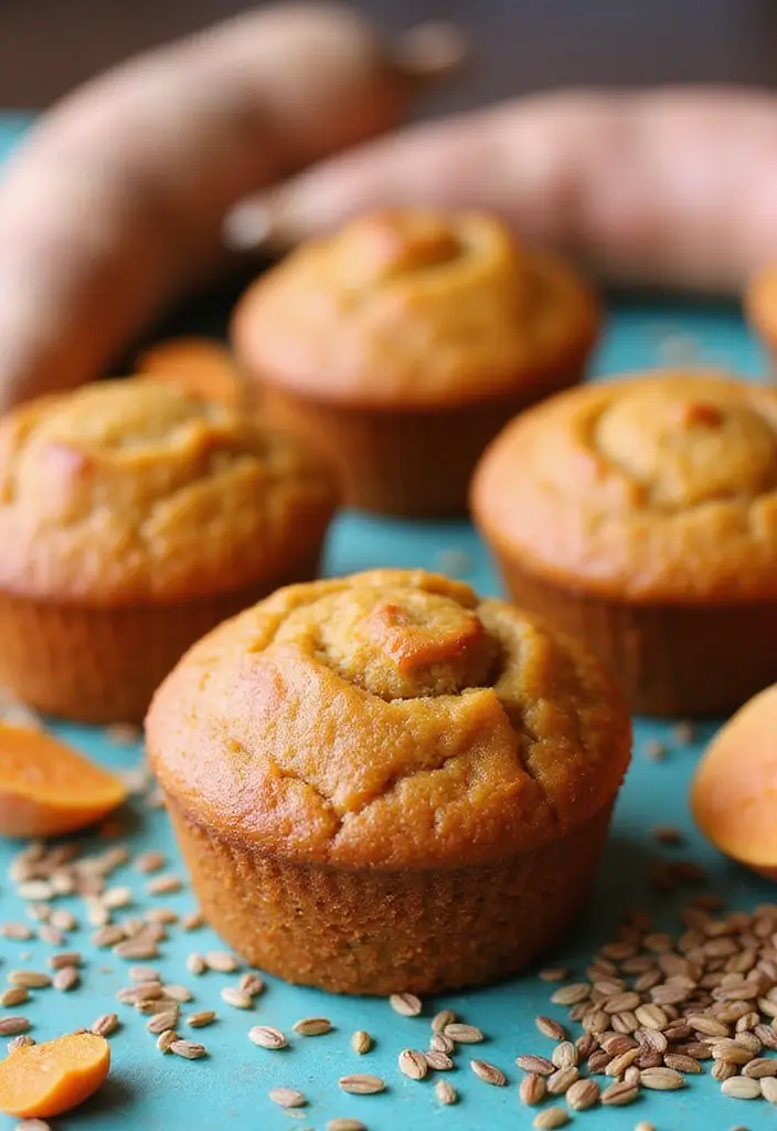 30+ Sweet Potato Muffin Recipes Packed with Nutrition 90 30+ Sweet Potato Muffin Recipes Packed with Nutrition - 18. Sweet Potato Muffins with Flaxseed