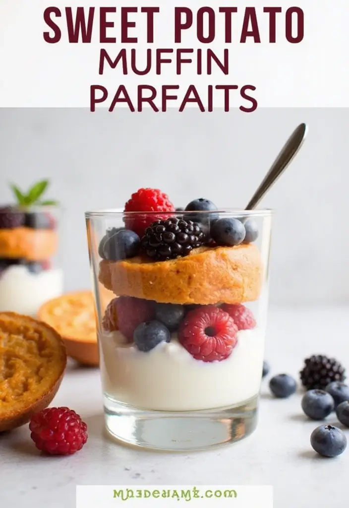 30+ Sweet Potato Muffin Recipes Packed with Nutrition 121 30+ Sweet Potato Muffin Recipes Packed with Nutrition - 23. Sweet Potato Muffin Parfait