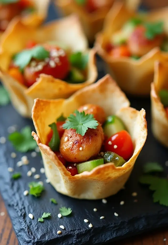 30+ Tortilla Muffin Tin Recipes You’ve Never Tried Before 69 30+ Tortilla Muffin Tin Recipes You’ve Never Tried Before - 11. Asian Chicken Tortilla Cups
