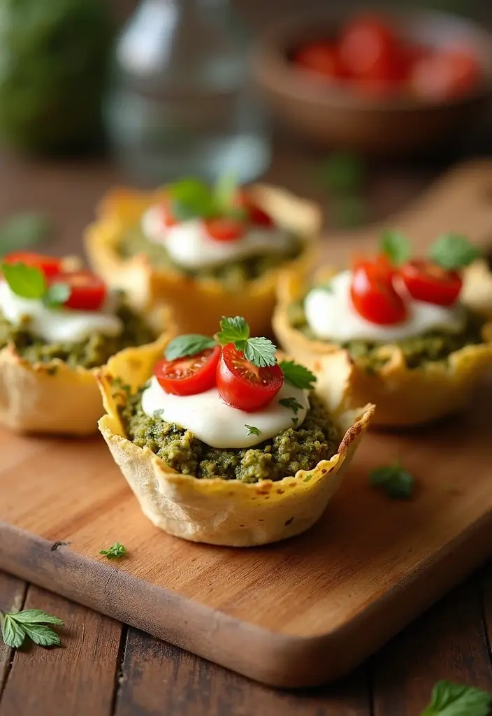 30+ Tortilla Muffin Tin Recipes You’ve Never Tried Before 50 30+ Tortilla Muffin Tin Recipes You’ve Never Tried Before - 8. Pesto Chicken Tortilla Cups